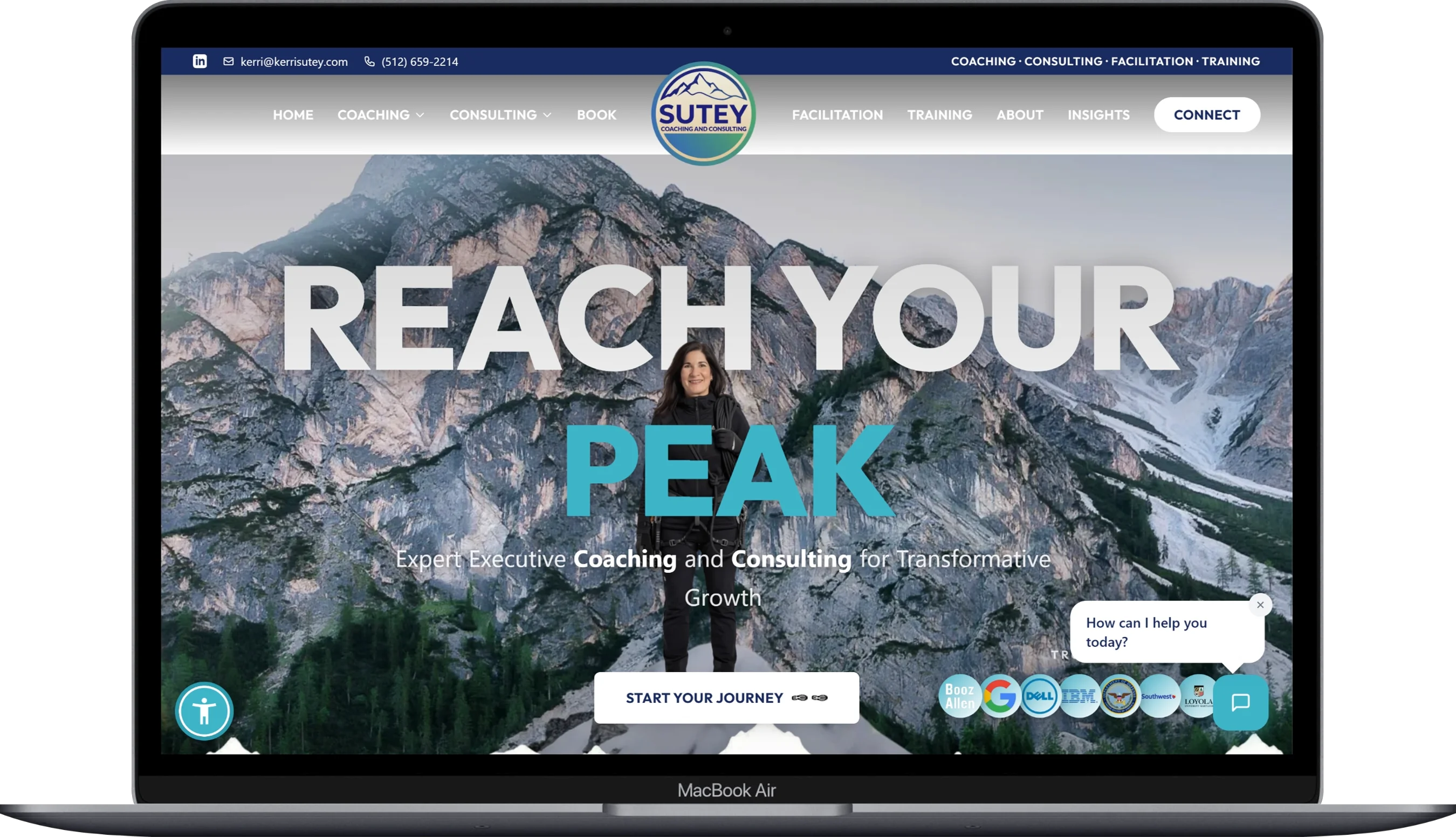 Kerri's new custom website